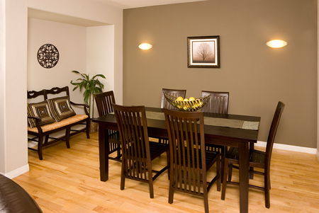 Beautiful Accent Wall in Dining Room