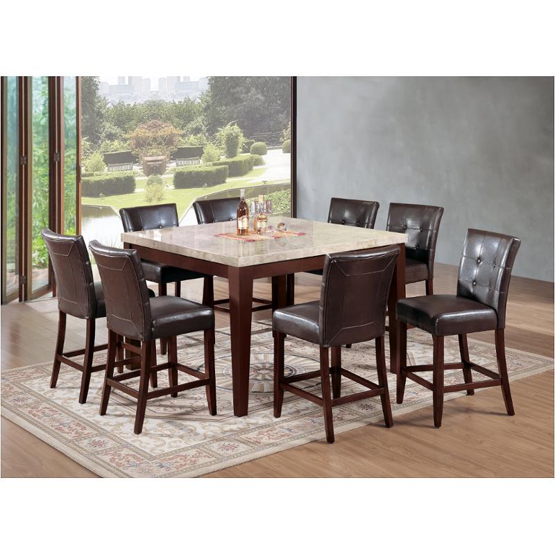 17059 Acme Furniture Counter Height Table White Marble/walnut