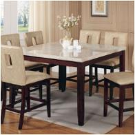 17059 Acme Furniture Counter Height Table White Marble/walnut