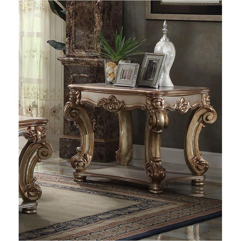 83001 Acme Furniture Vendome - Gold Patina Living Room Furniture End Table