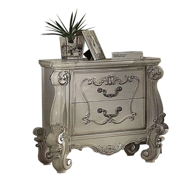 21133 Acme Furniture Versailles - Bone White Bedroom Furniture Nightstand