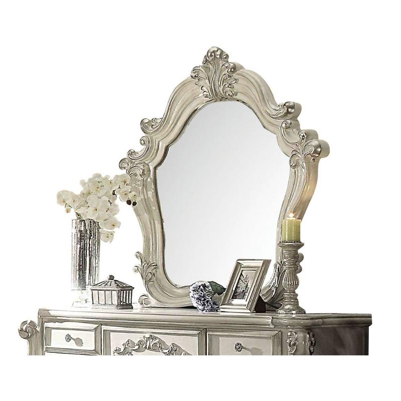 21134 Acme Furniture Versailles - Bone White Bedroom Furniture Mirror