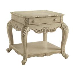 86022 Acme Furniture Ragenardus - Antique White Living Room Furniture End Table
