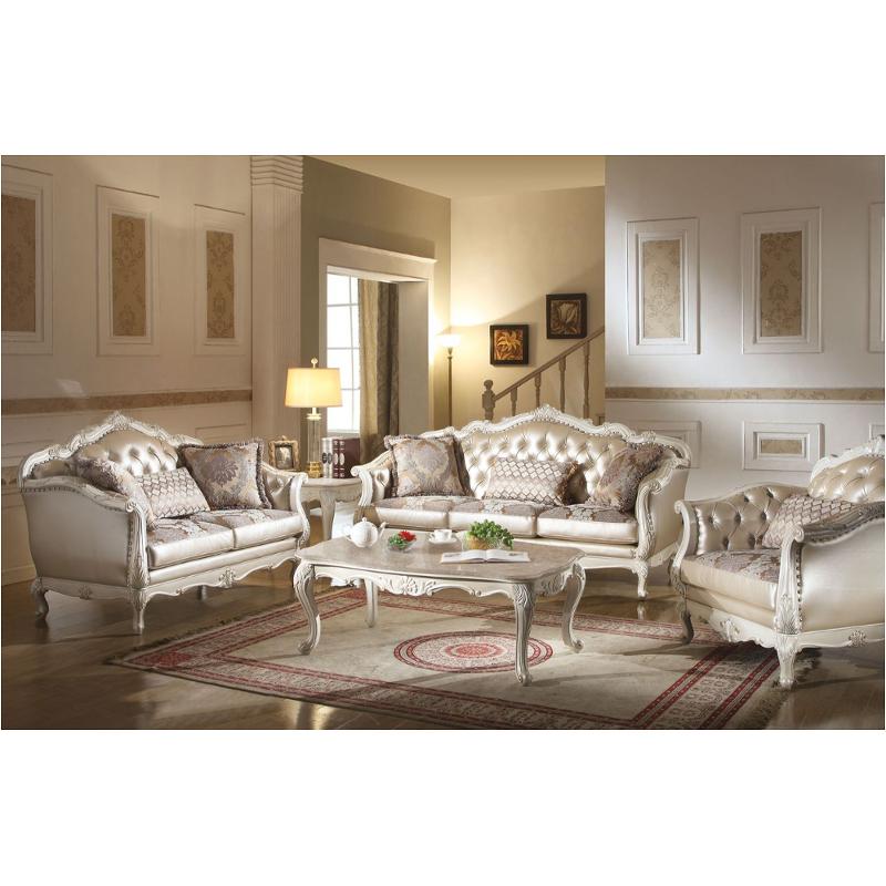 53540 Acme Furniture Sofa With - Pearl White