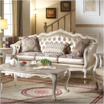53540 Acme Furniture Sofa With - Pearl White