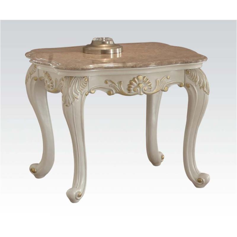 83542 Acme Furniture Chantelle - Pearl White Living Room Furniture End Table