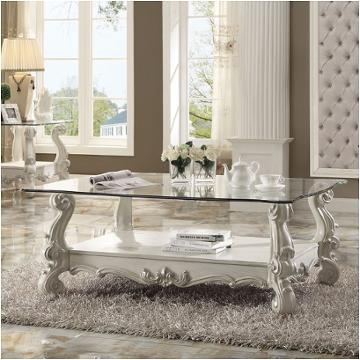 82103 Acme Furniture Versailles - Bone White Living Room Furniture Cocktail Table