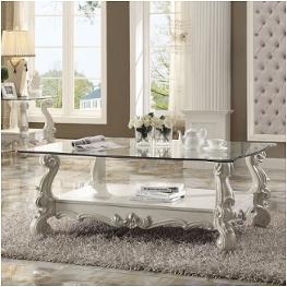 82103 Acme Furniture Versailles - Bone White Living Room Furniture Cocktail Table