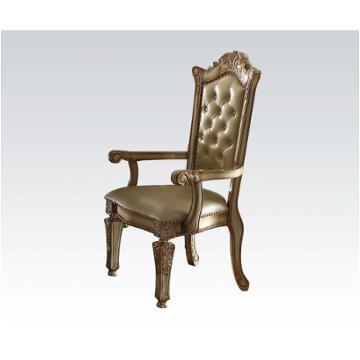 63004 Acme Furniture Vendome - Gold Patina Dining Room Furniture Dining Chair