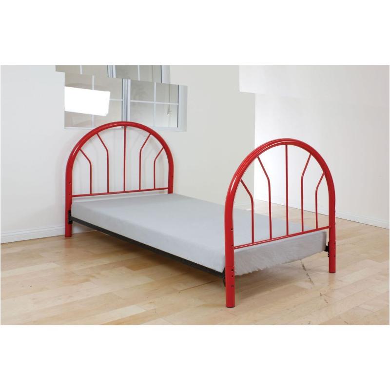 02054rd Acme Furniture Silhouette Twin Size Metal - Red