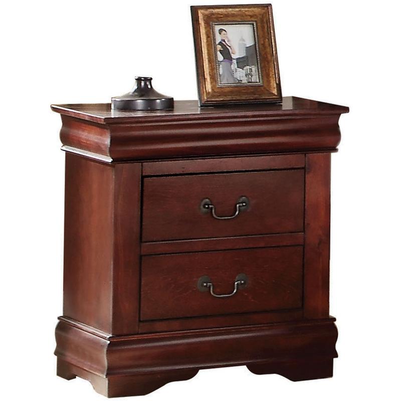 23753 Acme Furniture Louis Philippe - Cherry Bedroom Furniture Nightstand