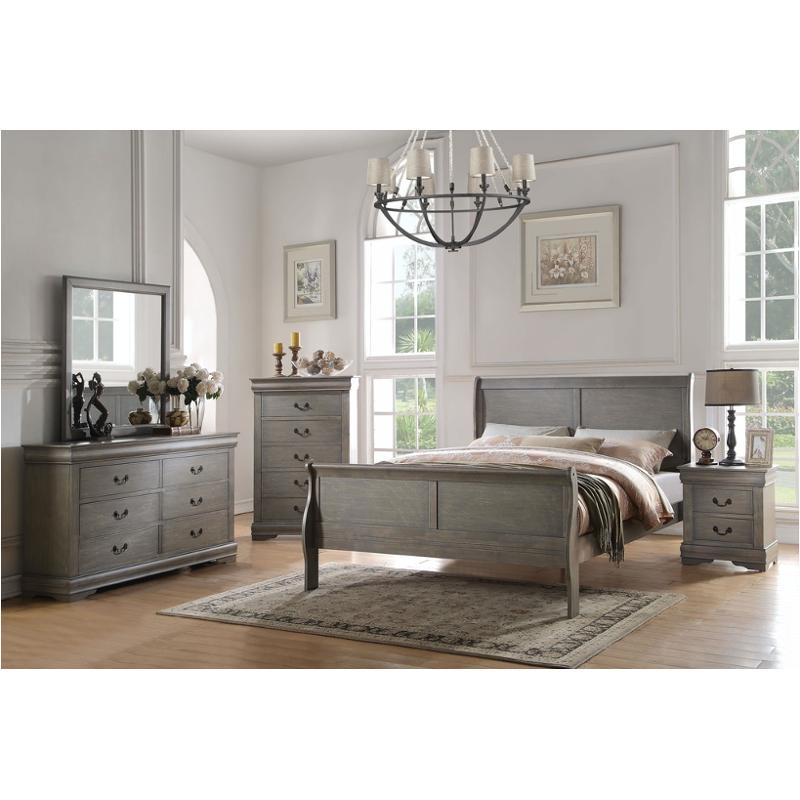 23857ek-hf Acme Furniture Louis Philippe - Gray Bedroom Furniture Bed
