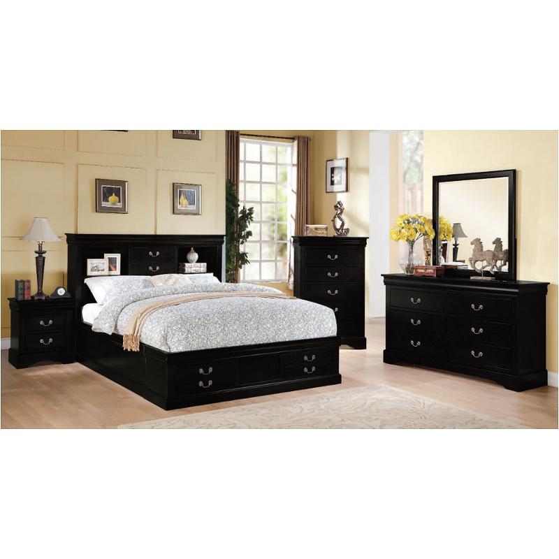 24390q-hb Acme Furniture Louis Philippe Iii - Black Bedroom Furniture Bed