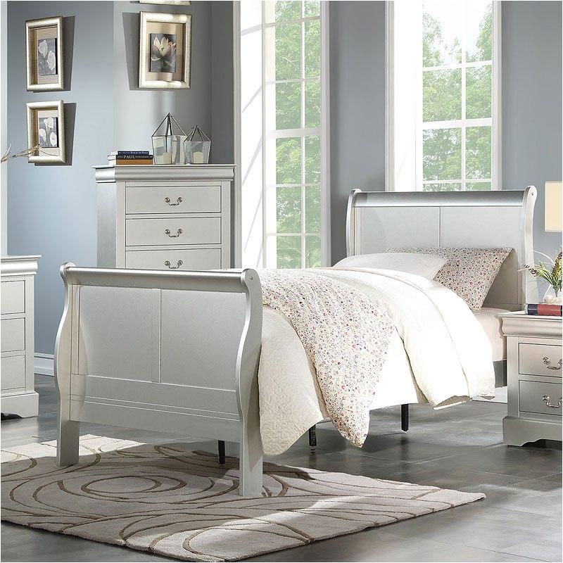 Louis Philippe III Platinum Twin Bed
