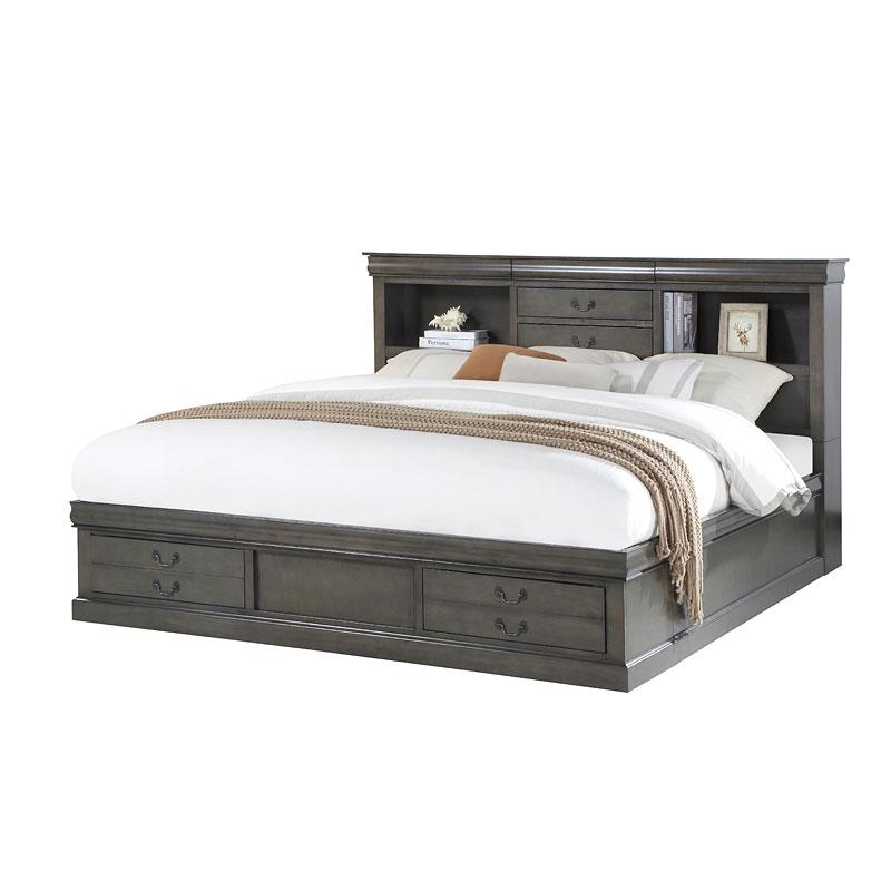 24930q-hb Acme Furniture Louis Philippe Iii - Dark Gray Bedroom Furniture Bed