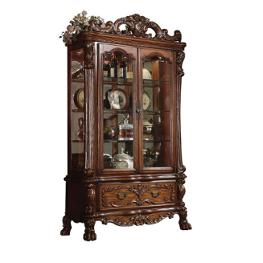 12158top Acme Furniture Dresden - Cherry Oak Dining Room Furniture Curio