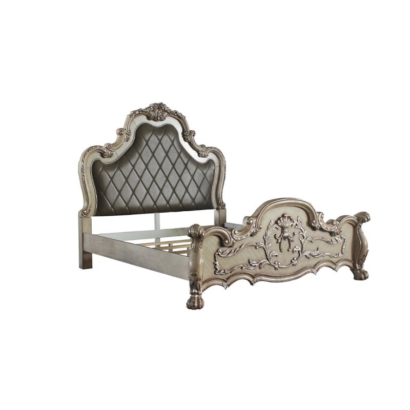 ●KING RON-E-RON レア 28164ck-hb Acme Furniture Dresden - Vintage Bone White Bed