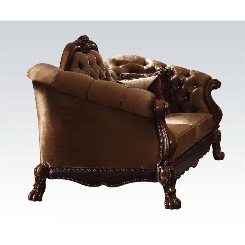 52096 Acme Furniture Dresden - Cherry Oak Living Room Furniture Loveseat