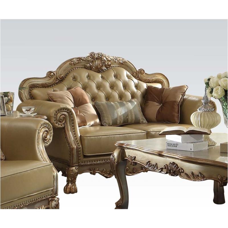53161 Acme Furniture Dresden - Gold Patina Living Room Furniture Loveseat