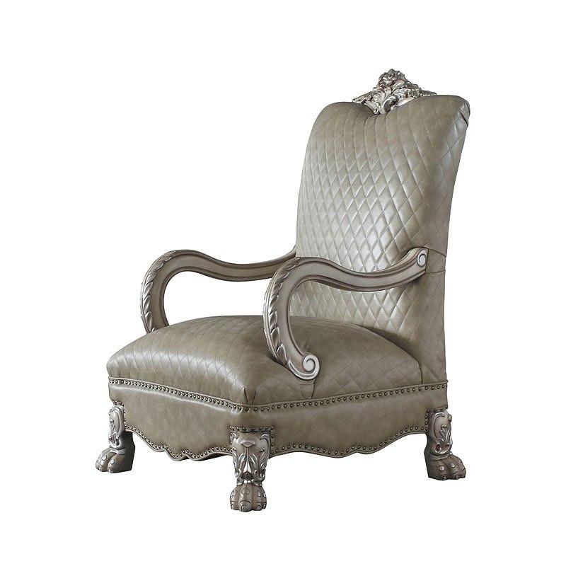 58172 Acme Furniture Dresden - Vintage Bone White Living Room Furniture Accent Chair