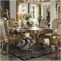 63150t Acme Furniture Dresden - Gold Patina Dining Room Furniture Dining Table