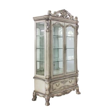 68182top Acme Furniture Dresden - Vintage Bone White Dining Room Furniture Curio