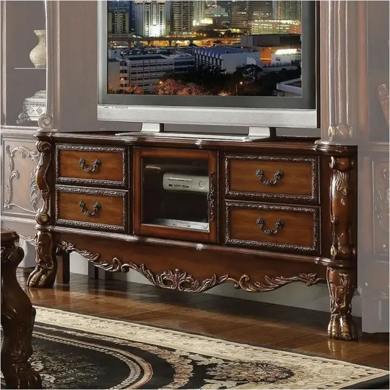 91338 Acme Furniture Dresden - Cherry Oak Home Entertainment Furniture Tv Console