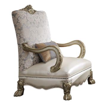 54877 Acme Furniture Dresden Ii - Pearl White Living Room Furniture Living Room Chair