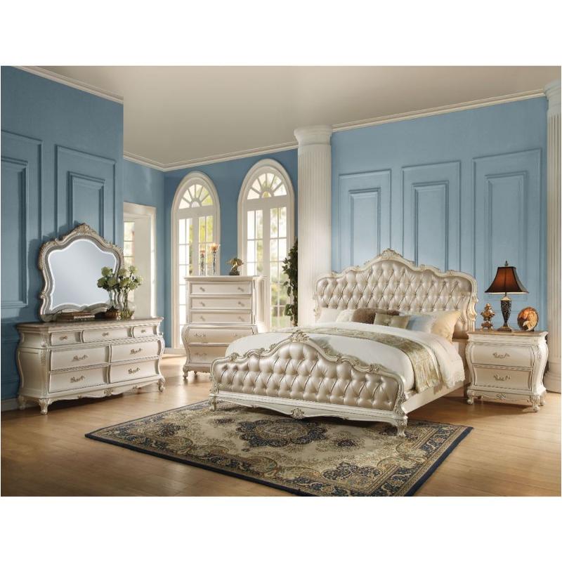 23534ck-hb Acme Furniture Chantelle - Pearl White Bedroom Furniture Bed