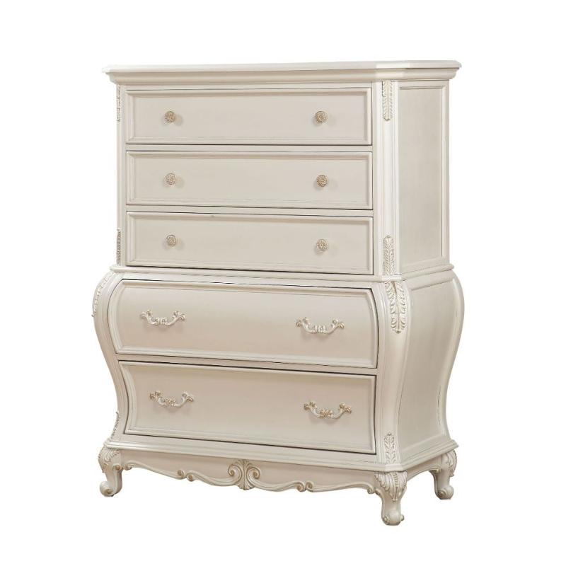 23546 Acme Furniture Chantelle - Pearl White Bedroom Furniture Chest