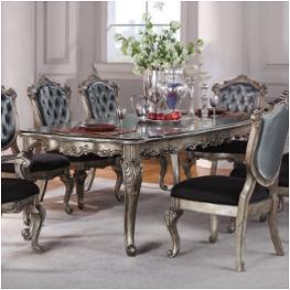 60540 Acme Furniture Chantelle - Antique Platinum Dining Room Furniture Dining Table