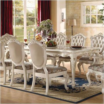 63540 Acme Furniture Chantelle - Pearl White Dining Room Furniture Dining Table