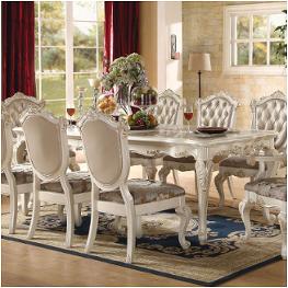 63540 Acme Furniture Chantelle - Pearl White Dining Room Furniture Dining Table