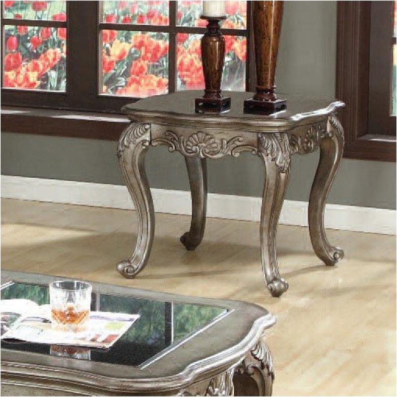 80541 Acme Furniture Chantelle - Antique Platinum Living Room Furniture End Table