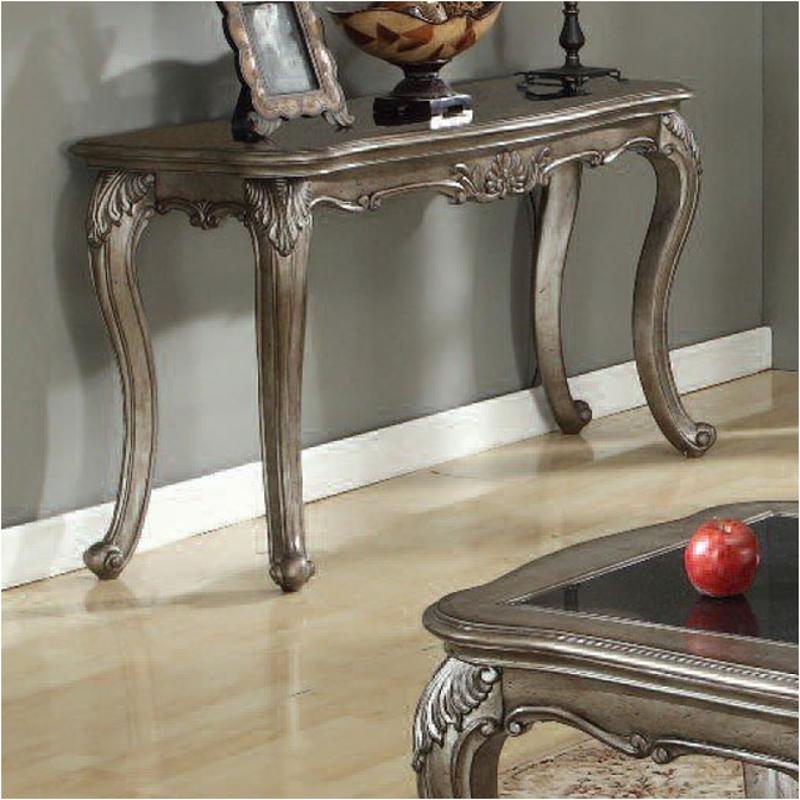 80542 Acme Furniture Chantelle - Antique Platinum Living Room Furniture Sofa Table