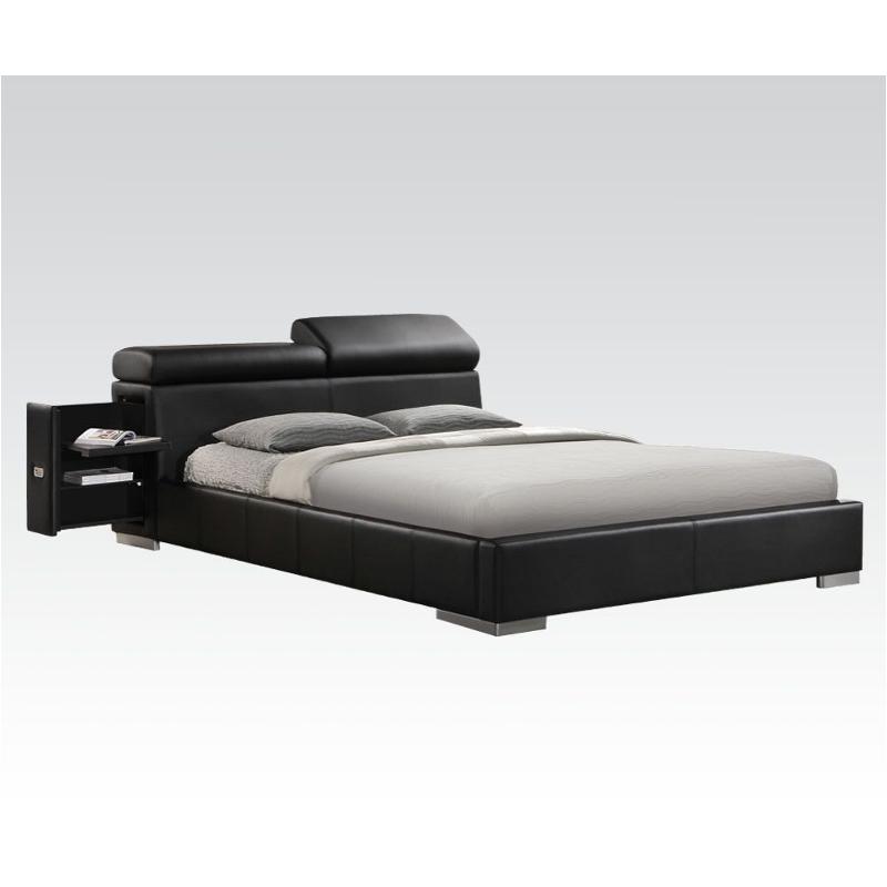 20747ek-hb Acme Furniture Manjot - Black Bedroom Furniture Bed