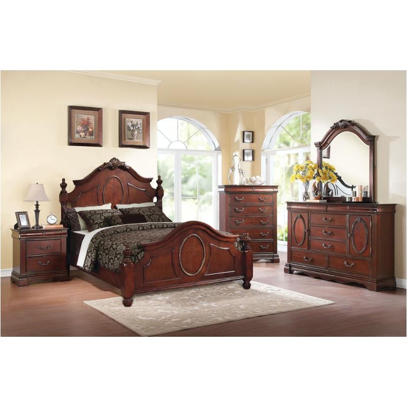 21728ck/ek-hb Acme Furniture Estrella - Dark Cherry Eastern King Bed Share  Headboard/footboard With California King - Dark Cherry