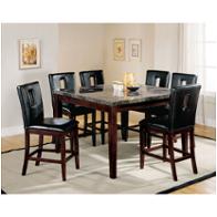 07059 Acme Furniture Counter Height Table Black Marble/walnut