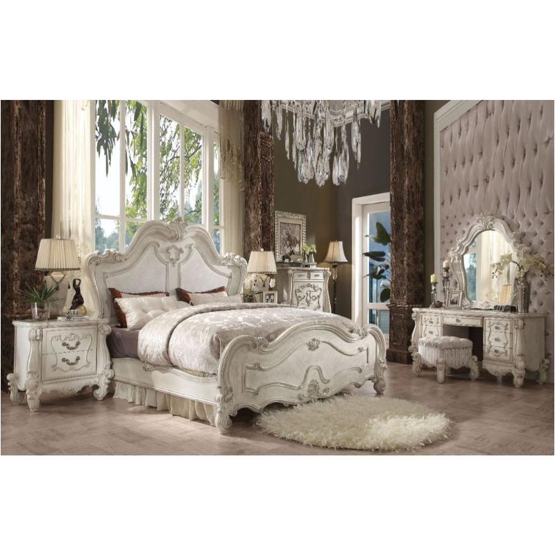 21754ck-hb Acme Furniture Versailles - Bone White Bedroom Furniture Bed