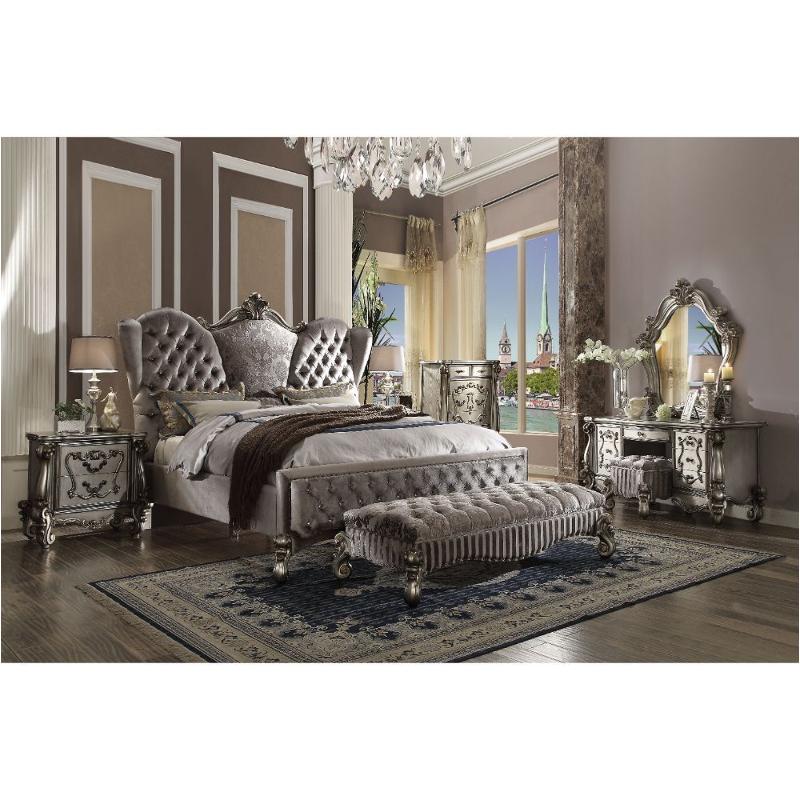 26817ek-hb Acme Furniture Versailles - Antique Platinum Bed
