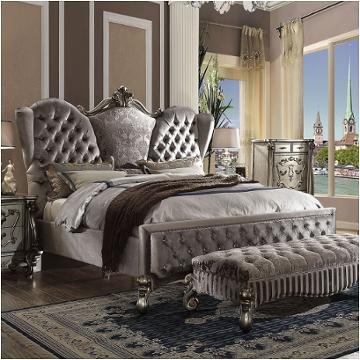 26820q-hb Acme Furniture Silver Queen Bed - Antique Platinum