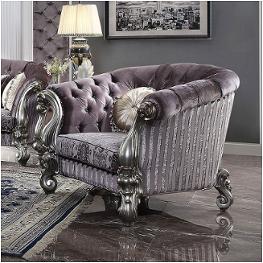 56827 Acme Furniture Versailles - Antique Platinum Living Room Furniture Living Room Chair