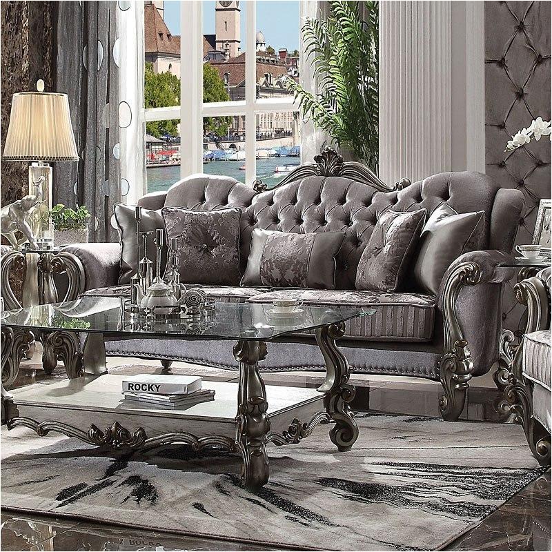 56840 Acme Furniture Sofa Antique Platinum