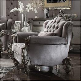 56842 Acme Furniture Versailles - Antique Platinum Living Room Furniture Living Room Chair
