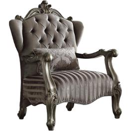 56847 Acme Furniture Versailles - Antique Platinum Living Room Furniture Living Room Chair