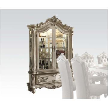 61153top Acme Furniture Versailles - Bone White Dining Room Furniture Curio