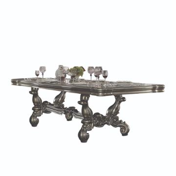 66830t Acme Furniture Versailles - Antique Platinum Dining Room Furniture Dining Table