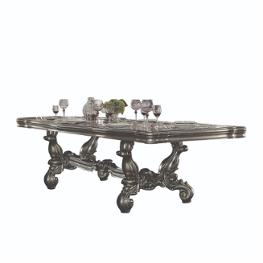 66830t Acme Furniture Versailles - Antique Platinum Dining Room Furniture Dining Table