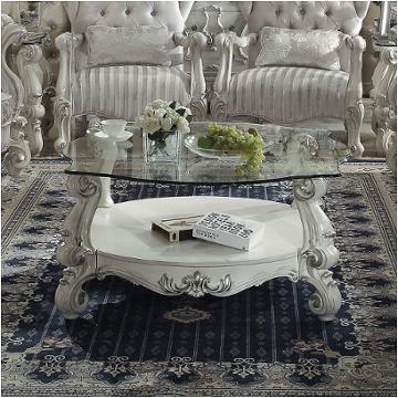 82086gl Acme Furniture Versailles - Bone White Living Room Furniture Cocktail Table
