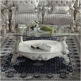 82086gl Acme Furniture Versailles - Bone White Living Room Furniture Cocktail Table